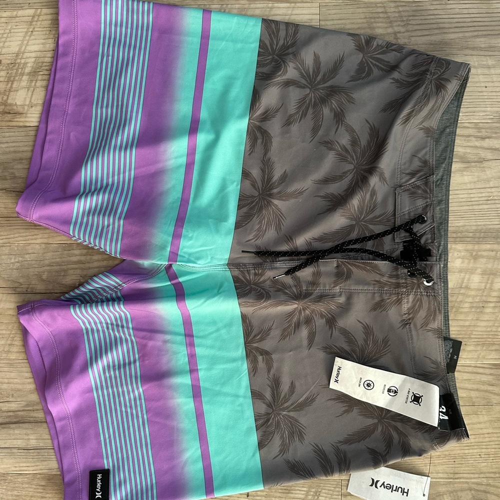 New! Hurley board shorts size 34